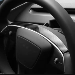 Tesla Modelo 3 Highland/Modelo Y Juniper Wheel Wheel Fiber de carbono Black Style Kit