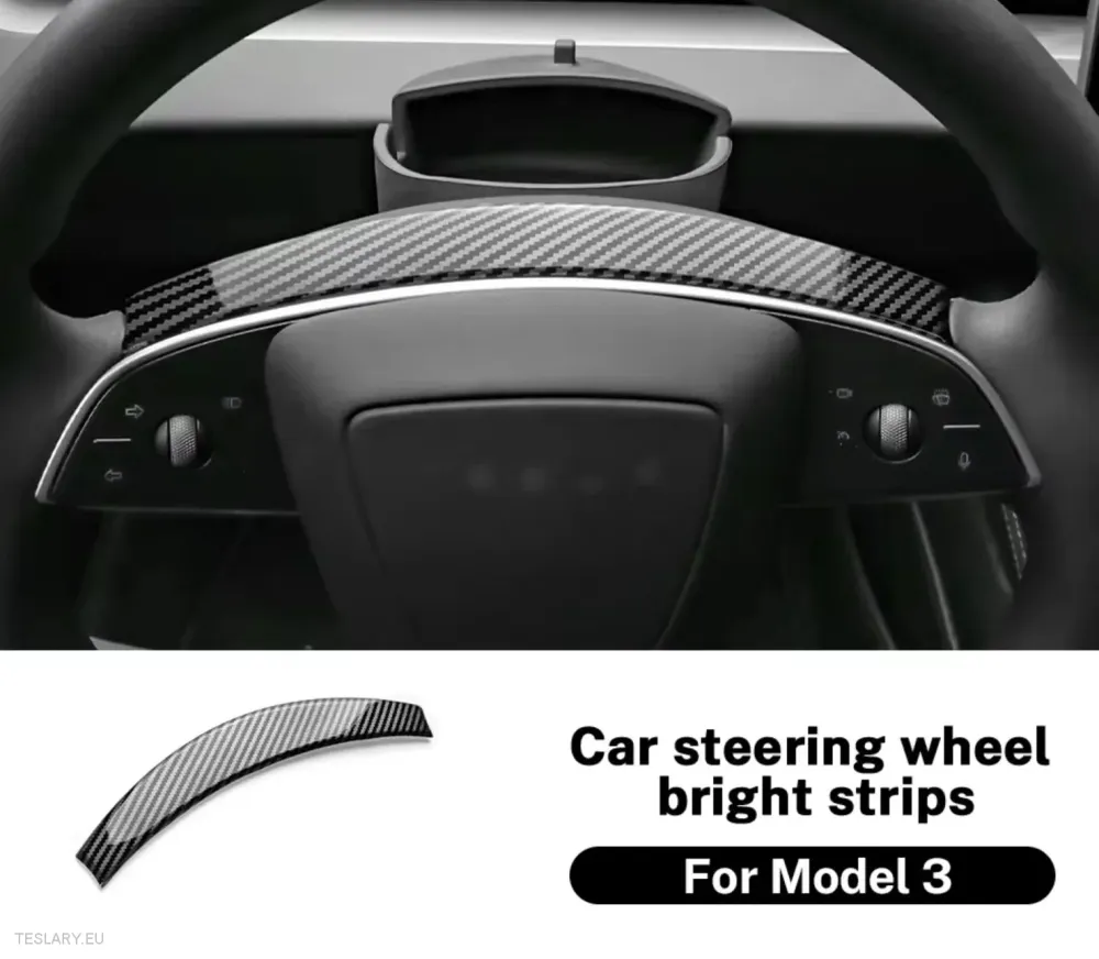Tesla Modelo 3 Highland/Modelo Y Juniper Wheel Wheel Fiber de carbono Black Style Kit