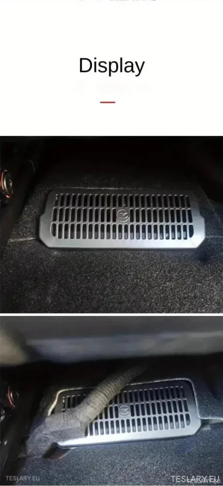 Tesla Modelo 3 +Highland sob tampa da saída de ar do assento (2 peças)