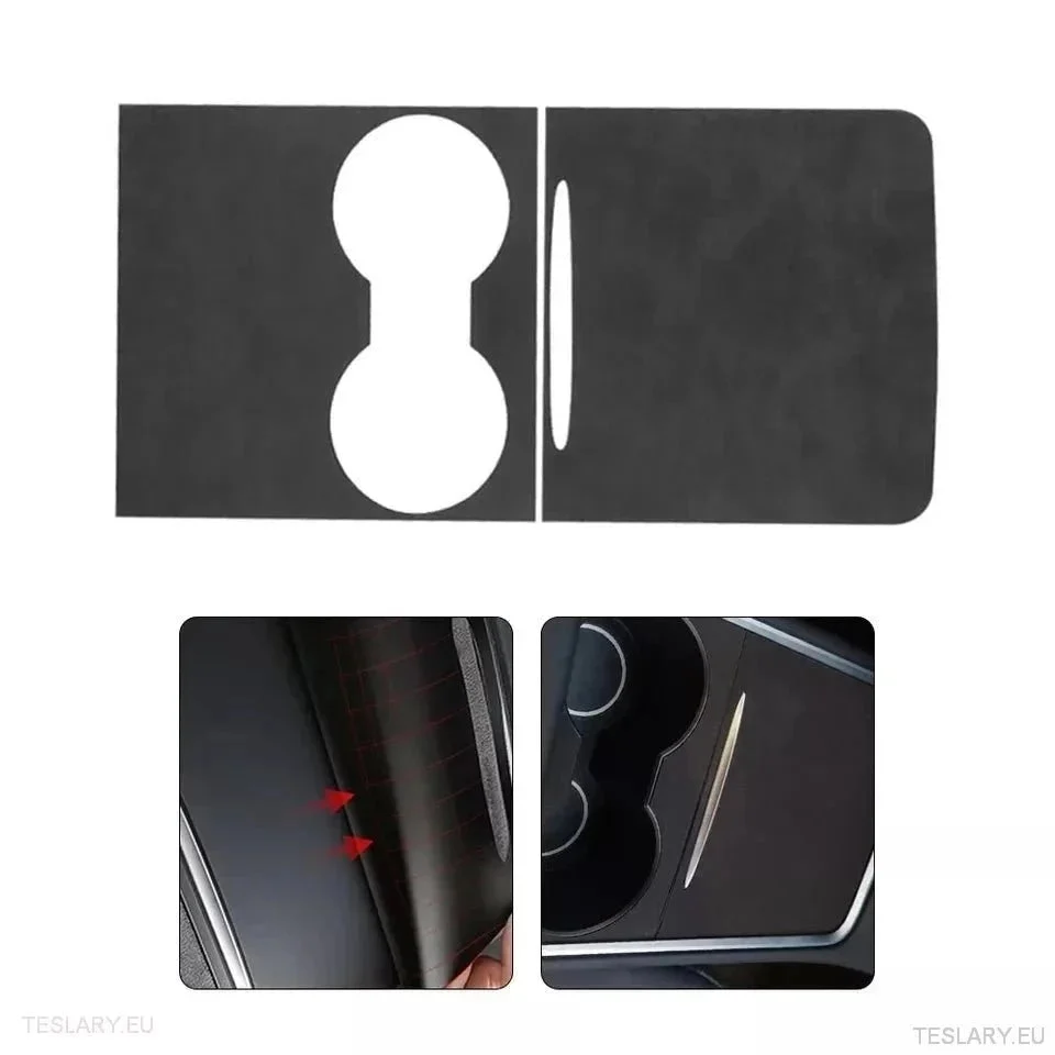 Tampa do console do Centro de camurç premium para Tesla 3/y