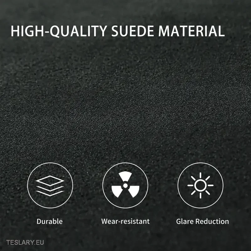 Tesla Modelo 3 Camurç Anti -Glare Painel Tampa com o logotipo Modelo 3