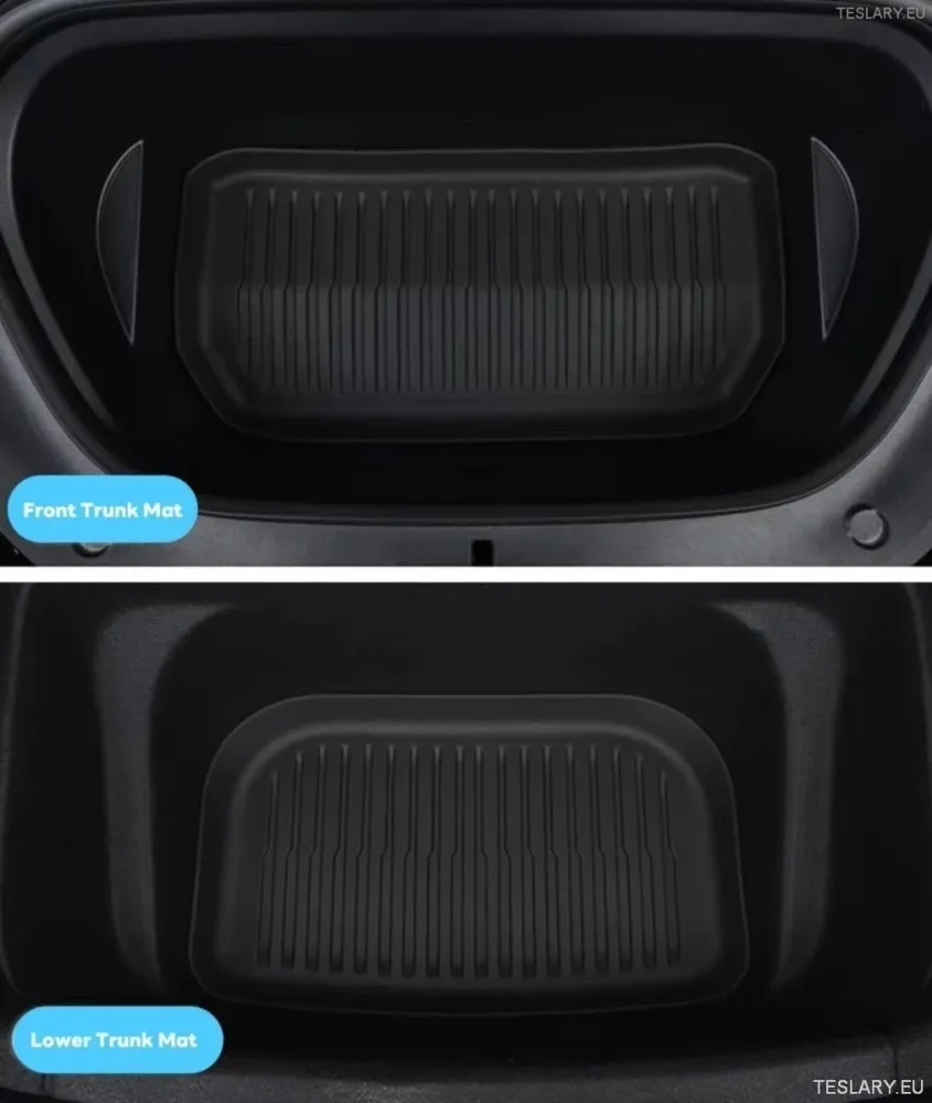 Tapetes de armazenamento TPE frontal e traseiro para Tesla Modelo 3 Highland (2)
