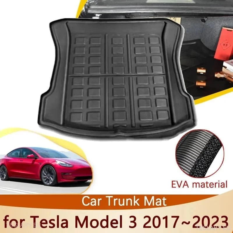 Tesla Modelo 3 2019-2023 EVA traseiro traseiro tapete