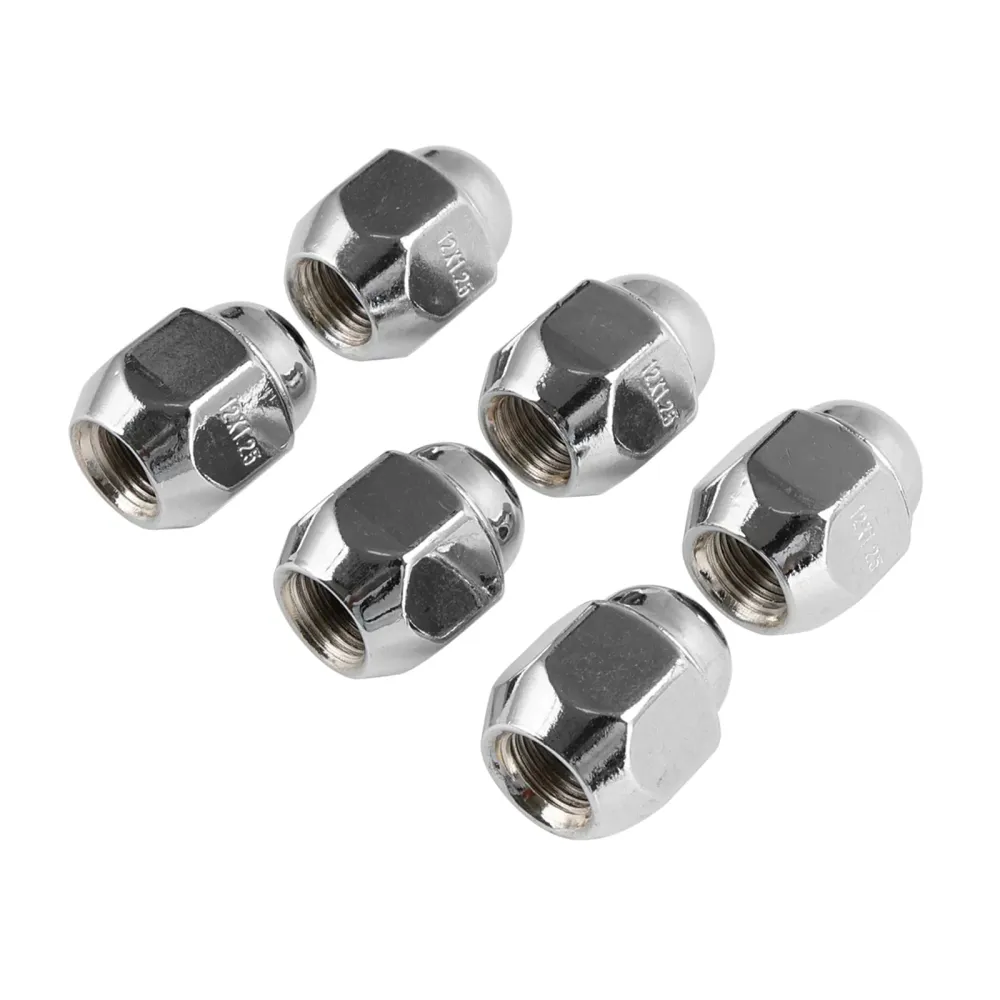 6pcs Chrome Wheel Nut Fit Nissan Patrol GQ Y60 GU Y61 FIT FORD MAVERICK