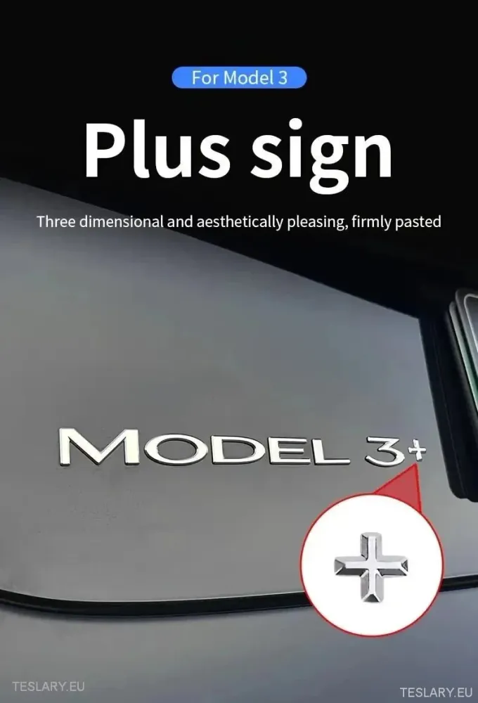 Tesla Modelo 3+ Longo Longo " +" LOGOTO Silver