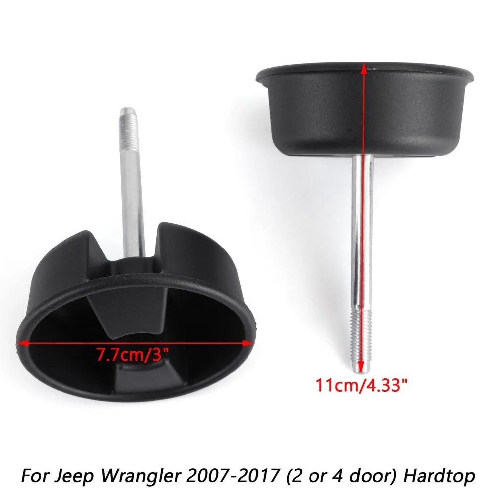 2PCS Jeep Wrangler 2007-2017 Freedtop Liberdade Hardtop Top Knob para parafusos