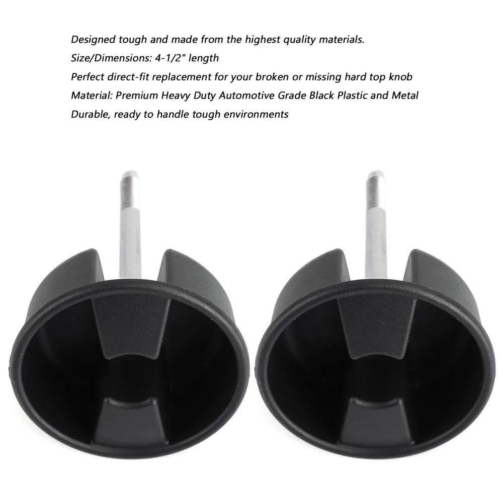 2PCS Jeep Wrangler 2007-2017 Freedtop Liberdade Hardtop Top Knob para parafusos