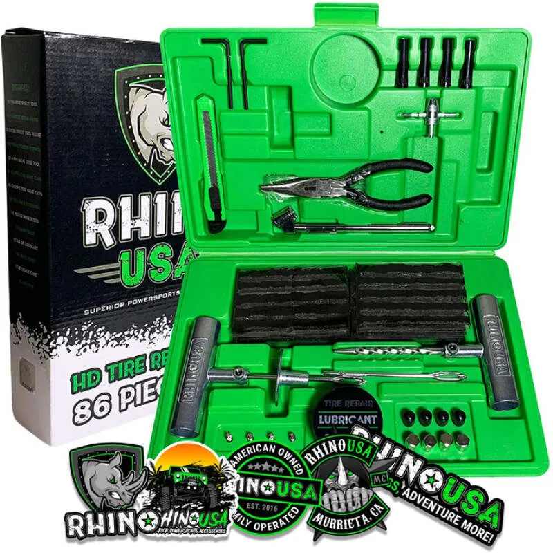 Rhino USA Tire Repair Plug Kit, 86 Pieces