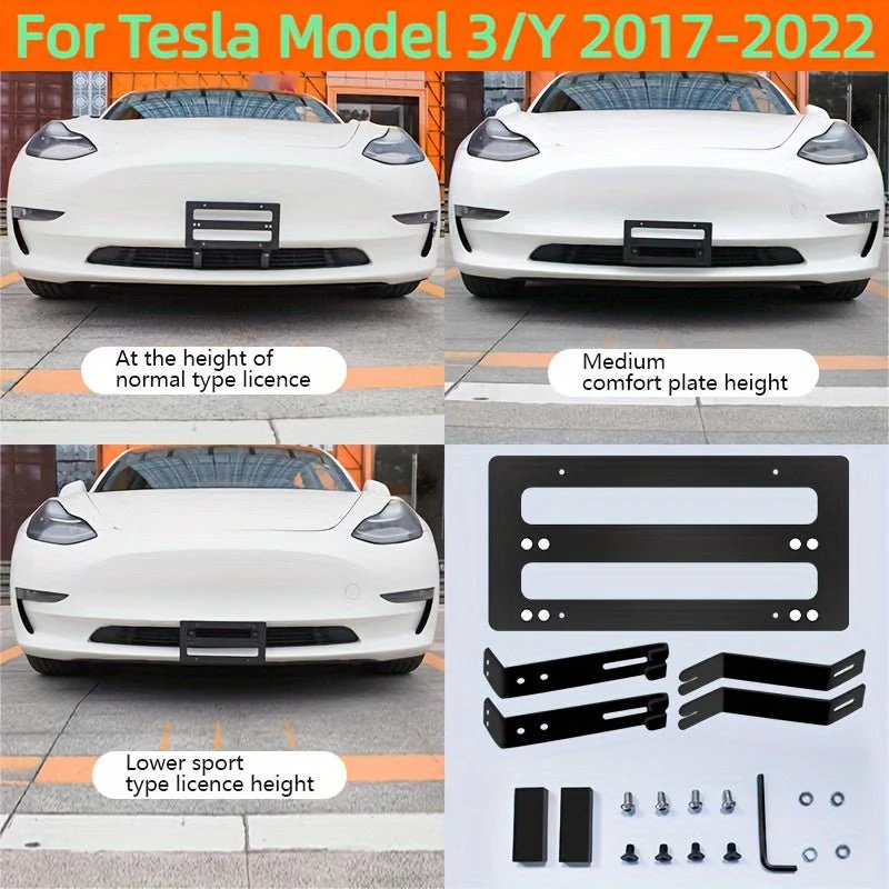Titular da placa adequado para Tesla Modelo Y 2022 - 2025