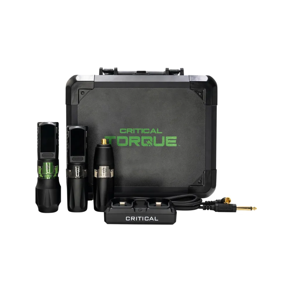 Conjunto Completo Máquina de Tatuagem Sem Fios Critical Torque 3,5 / 4,2 / 5,0mm