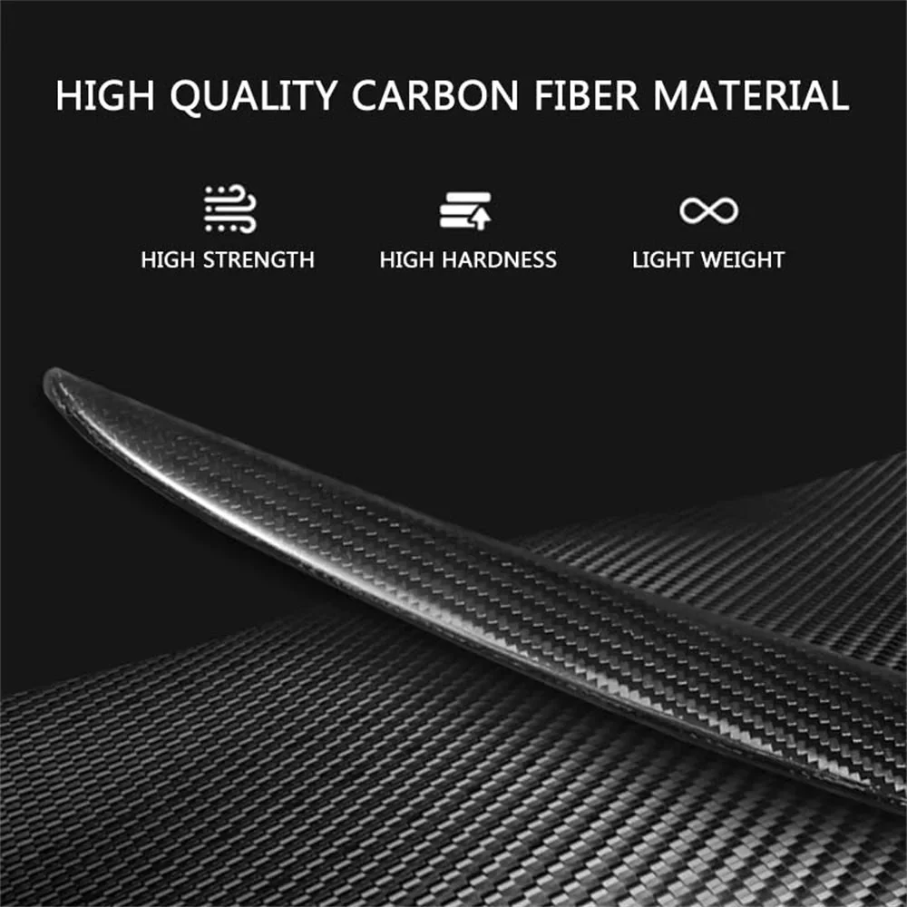 Tesla Modelo 3+ Highland 2024 em diante 100% Spoiler de tronco traseiro de fibra de carbono real
