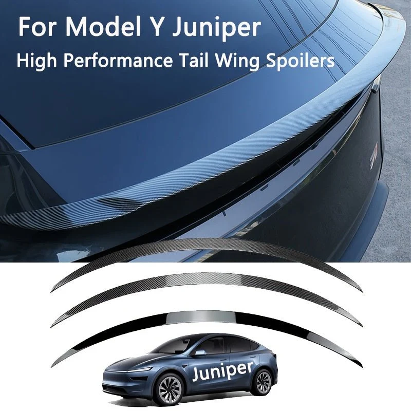Tesla para Juniper Modelo Y/Lançamento 2025 Spoiler de asa traseira de alto desempenho, ABS Spoiler Lip Spoiler de fibra d...
