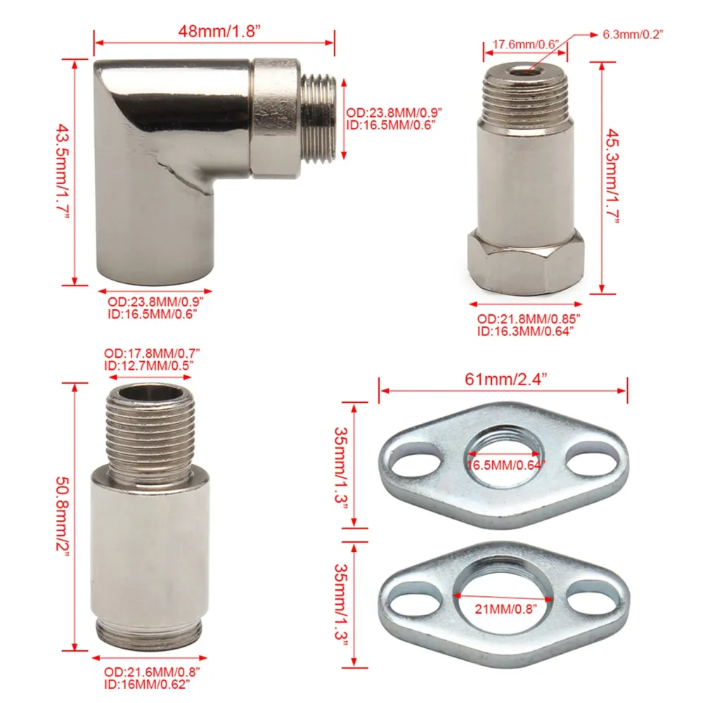 O2 Extensor de Spacer Oxigênio Multi Fit 90 graus 02 se encaixa em Toyota Tacoma etc. Modelos universais genéricos