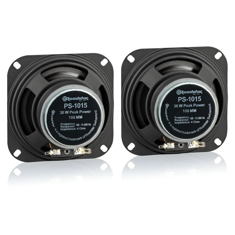 Colunas Auto Roadstar PS-1015 | 30W, 100-18000 Hz, Ø100 mm