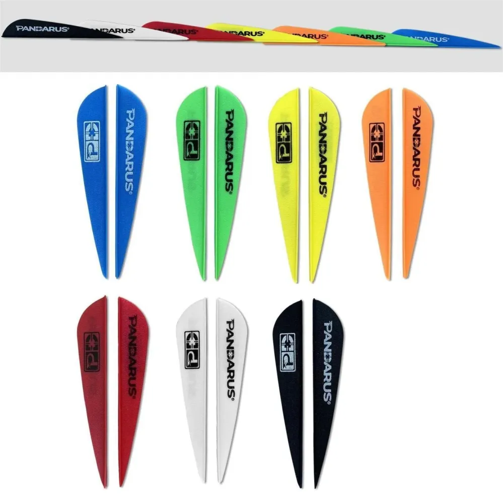 Plumas Pandarus Parabol Vane 3" pack de 50 Negro