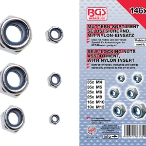 ASSORTIMENTO 146 PEZZI, DADI AUTOBLOCCANTI BGS8135