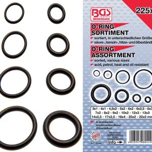 ASSORTIMENTO 225 PEZZI, O-RING Ø 3-22 MM BGS8044