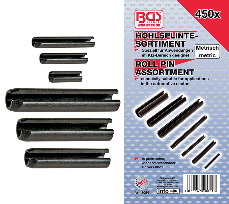 ASSORTIMENTO 450 PEZZI, SPINE ELASTICHE BGS8054