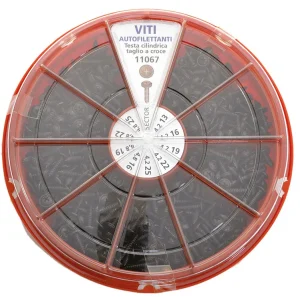 ASSORTIMENTO 450 PEZZI VITI AUTOFILETTANTE ZINCATE NERE Fermec FF11067