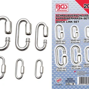ASSORTIMENTO 20 PZ, ANELLI DI GIUNZIONE CON VITE BGS8078