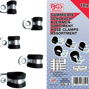 ASSORTIMENTO 18 PEZZI, COLLARI PER TUBI GOMMATI BGS14145