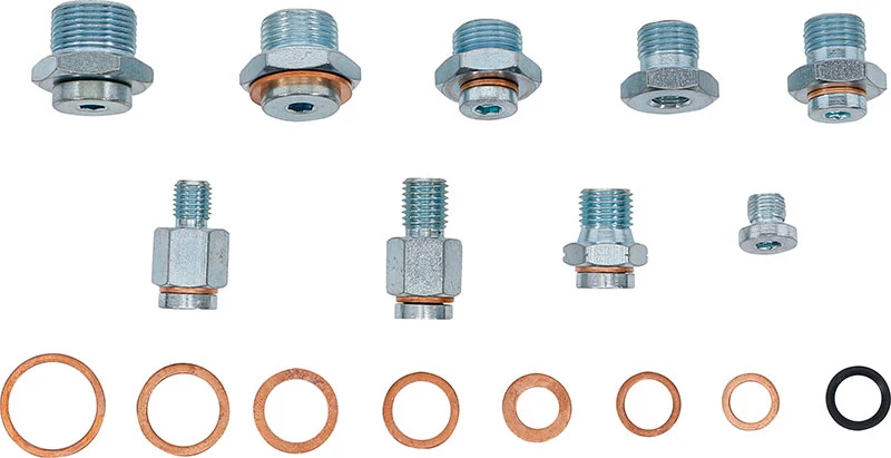 ASSORTIMENTO 63 PEZZI, PER RIPARAZIONE TAPPO DI SCARICO OLIO BGS70184