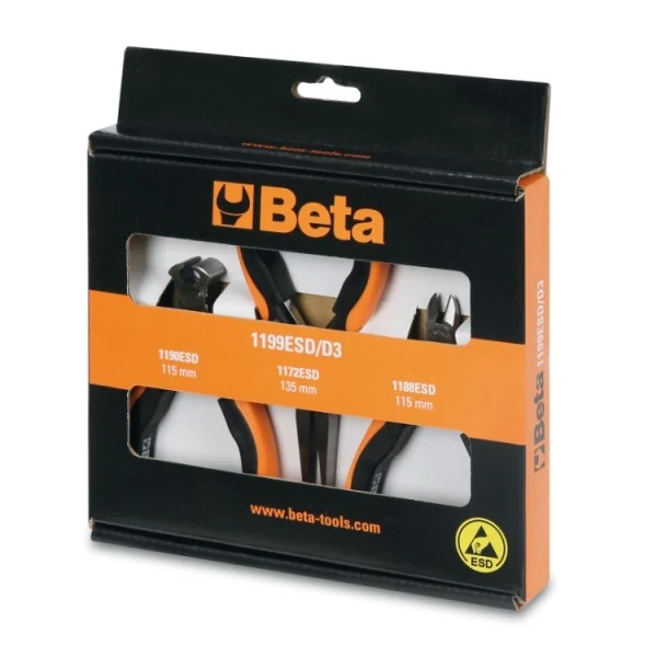 Assortimento di 3 utensili ESD per elettronica Beta 1199ESD/D3