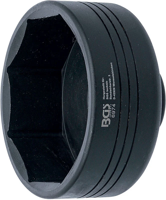 BUSSOLA PER MOZZO RUOTA, OTTAGONALE, PER ASSALI RIMORCHI BPW 16 T, 110 MM BGS6974