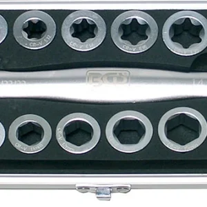 CASS.19 PZ CHIAVE CRICCO+ADATT.ESAG E TORX FEMM. BGS1555