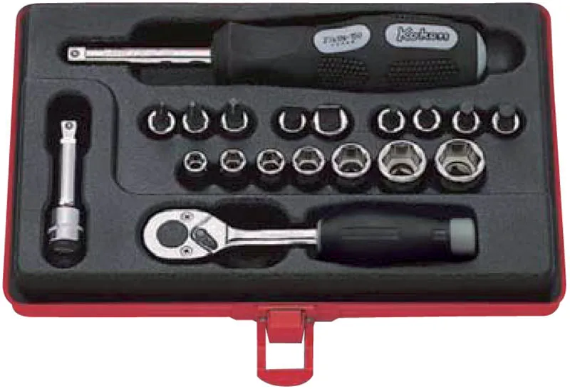 CASSETTA METALLICA 19 PZ. 192 X 122 X H 30 MM Koken 2275 1/4"