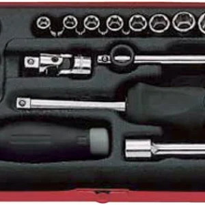 CASSETTA METALLICA 31 PZ. 240 X 100 X H 32 MM CON CRICCHETTO SNODATO Koken 2259M 1/4"
