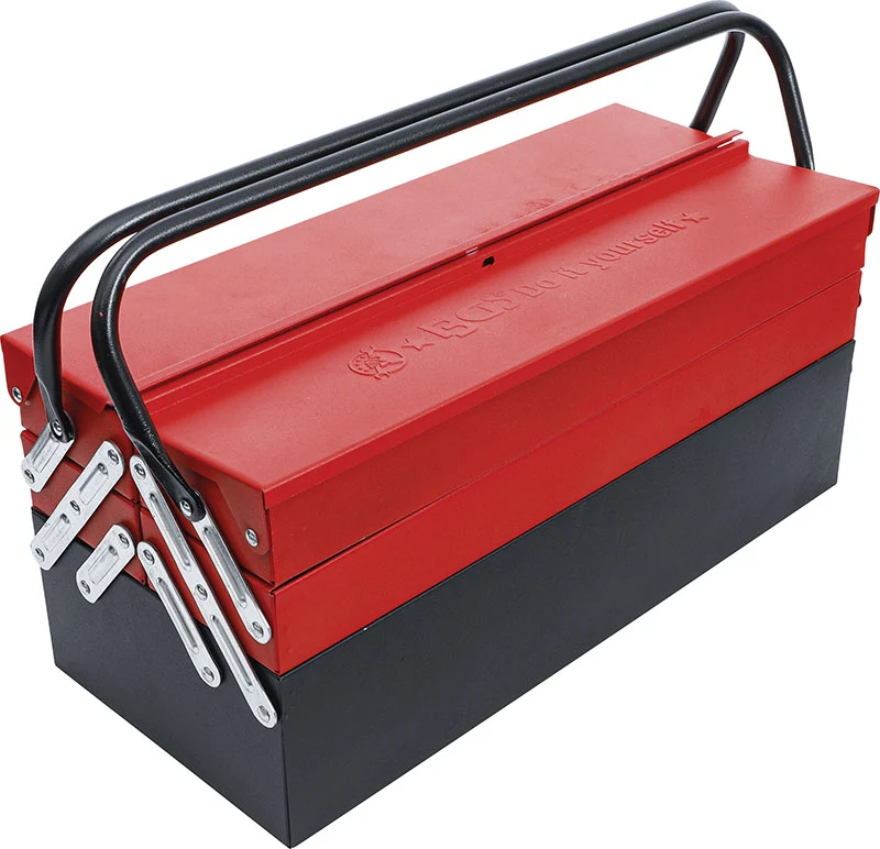 CASSETTA PORTA ATTREZZI LAMIERA, 5 SCOMPARTI, CON 86 UTENSILI BGS6056