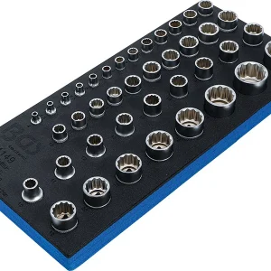 MODULO PER CARRELLO: BUSSOLE POLIGONALI, ATTACCO 1/4” - 3/8” - 1/2”, 40 PEZZI BGS4149