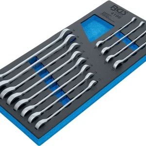 MODULO PER CARRELLO: 12 PEZZI, CHIAVI COMBINATE CRICCHETTO REVERSIBILI, 8-19 MM BGS4196