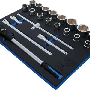MODULO PER CARRELLO: SET DI BUSSOLE ATTACCO 3/4”, 21 PEZZI BGS6080