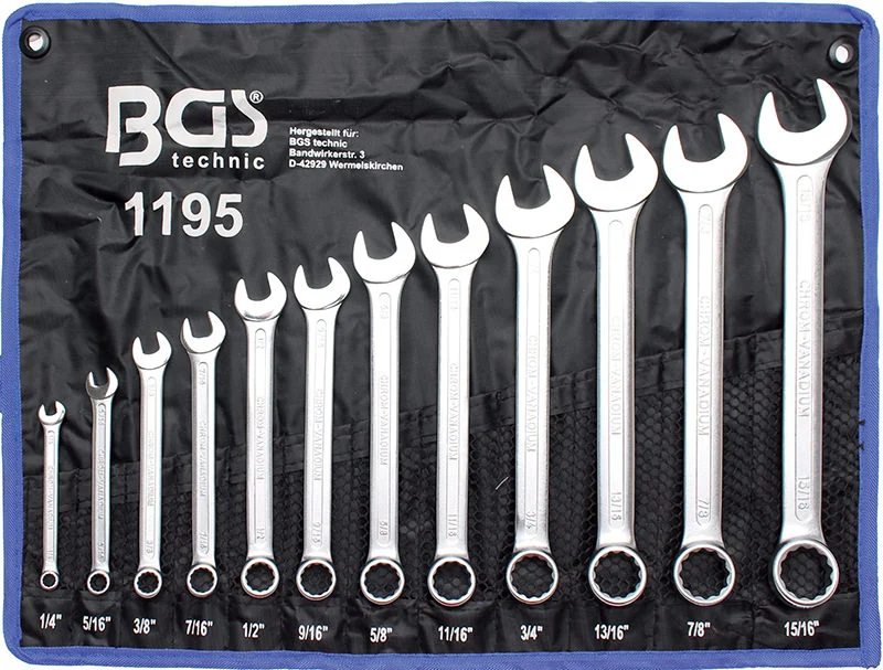 SERIE CHIAVI COMBINATE CROMATE POLLICI DIN 3113 BGS1195
