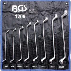 SERIE 8 CHIAVI POLIGONALI CROMATE BGS1209 6/19mm