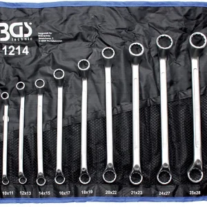 SERIE 12 CHIAVI POLIGONALI CROMATE BGS1214 6/32mm