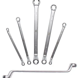 SERIE 6 PEZZI, CHIAVI TORX FEMMINA DOPPIE CURVE BGS2281