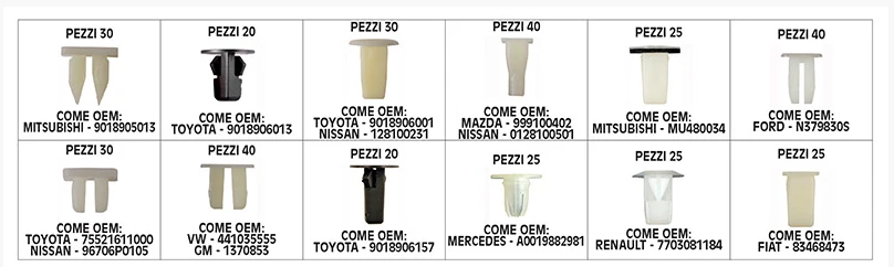 Set 350 clip automotive Bgs Fermec BGS9046 Mitsubishi Nissan Mazda Ford Vw Gm Fiat Mercedes Renault