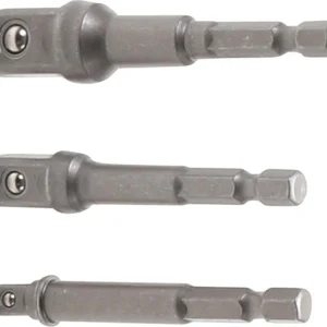 SET 3 ADATTATORI C/SFERA ATT.1/4"X1/4-3/8-1/2 L.75 BGS9685