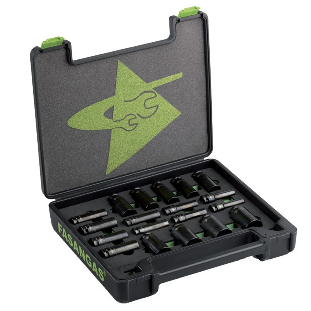 SET CHIAVI BUSSOLA ESAGONALI RINFORZATE 1/2"-SERIE LUNGA Fasano FG 628/LS19