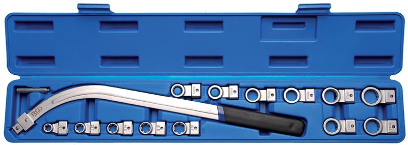 SET DI CHIAVI PER TENSIONATORE PULEGGE, POLIG. 12 – 19 MM + TORX E10 – E18 BGS1312
