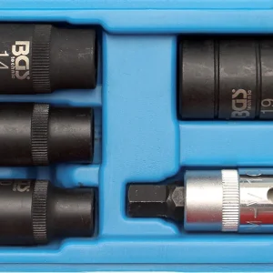 SET 5 PEZZI, BUSSOLE PENTAGONALI PER PINZE FRENI, ATTACCO 1/2” BGS1112