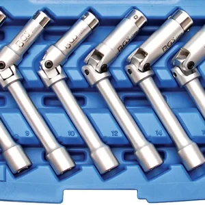 SET 6 PEZZI, BUSSOLE PER CANDELE E CANDELETTE ATT. 3/8”, 8-9-10-12-14-16 MM, LUNGH. 158 MM BGS2986
