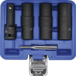 SET 4 PEZZI, BUSSOLE/ESTRATTORI DOPPI, ATT. 1/2”, 17 - 19 - 21 MM BGS7467