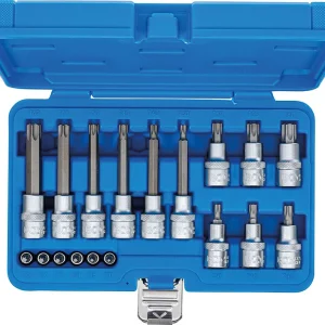 SET 18 PEZZI, CHIAVI BUSSOLA ATTACCO 1/4” E 1/2”, TORX BGS5173