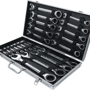 SET 22 PEZZI, CHIAVI COMBINATE CRICCHETTO, 6 - 32 MM BGS30009