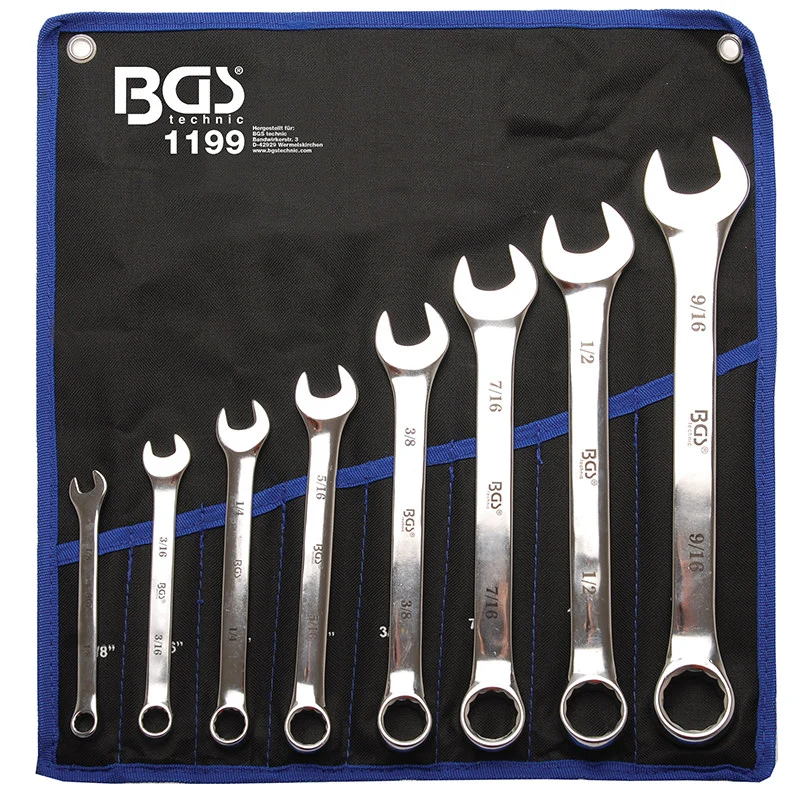 SET 8 PEZZI, CHIAVI COMBINATE WHITWORTH BGS1199
