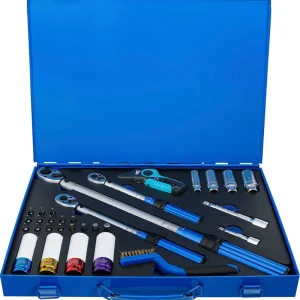 SET 31 PEZZI, DI CHIAVI DINAMOMETRICHE 1/4” - 3/8” - 1/2” BGS74305